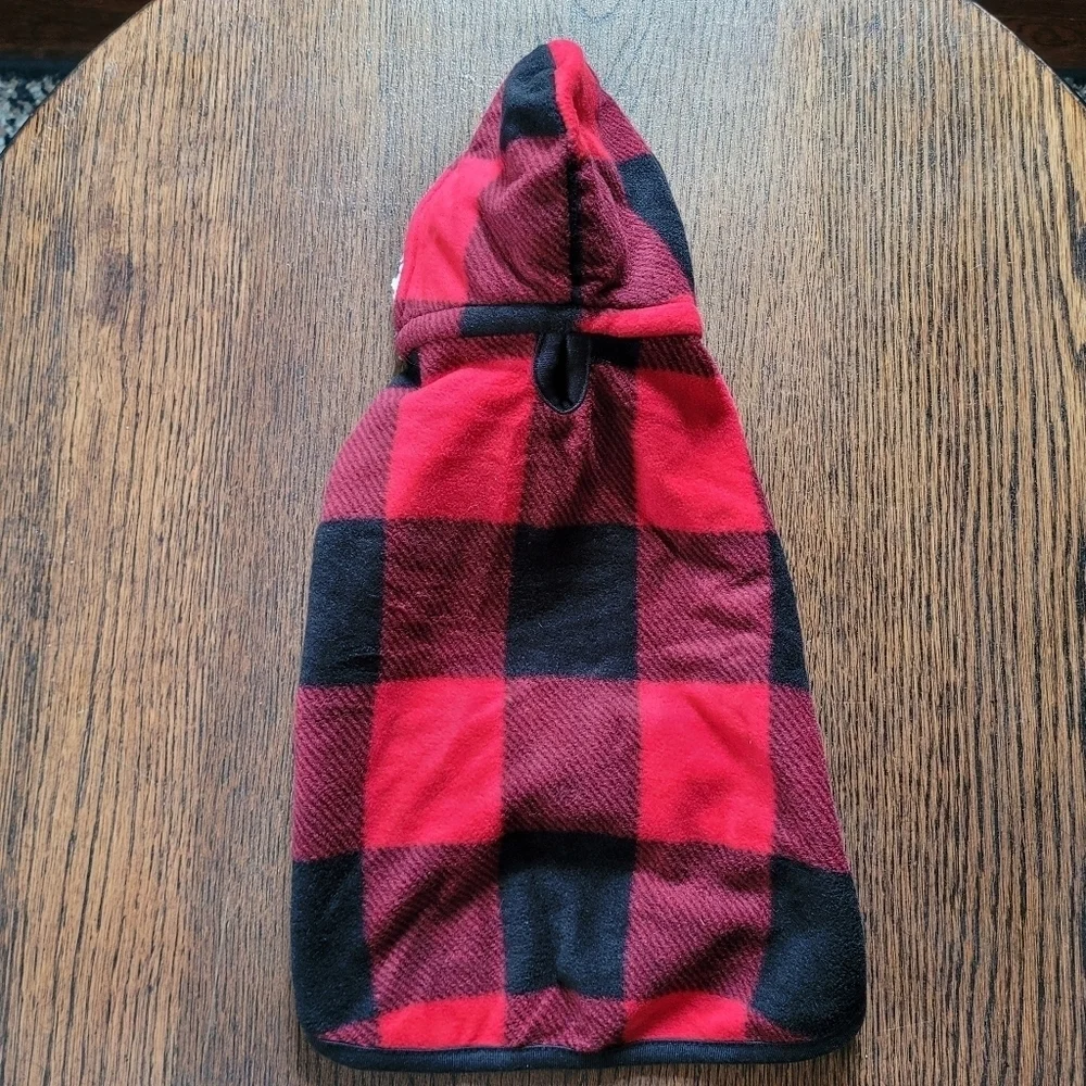 The Children’s Place Dog Bear Buffalo Plaid Fleece Coat Size Small NEW with Tags